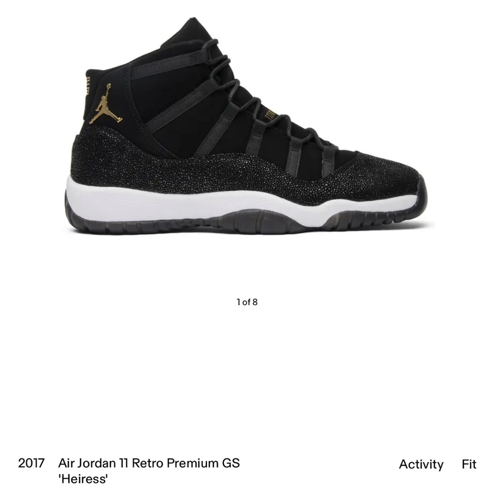 Jordan 11 Retro Premium GS 'Heiress' Black Shoes